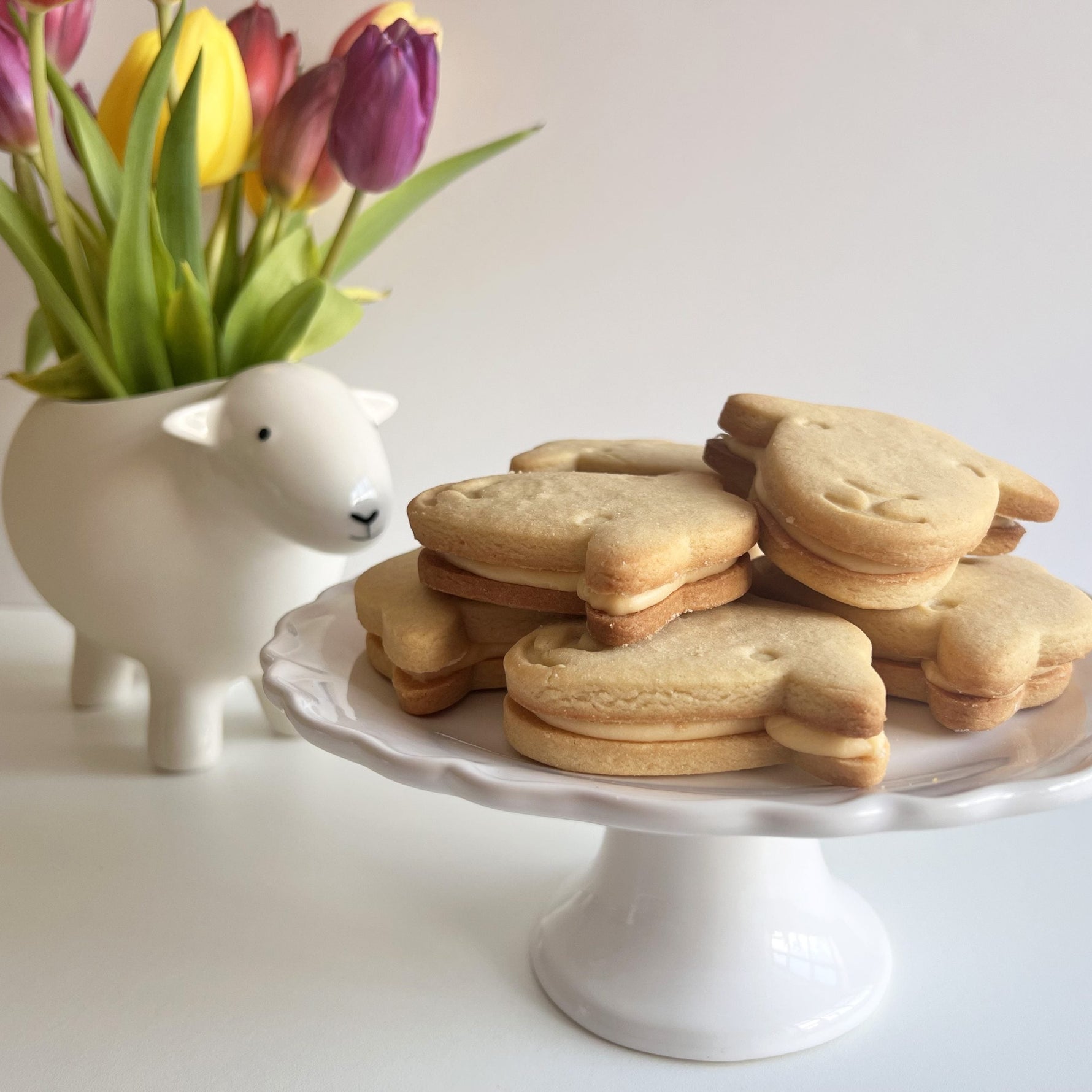 Herdy Custard Creams arranged on a plate