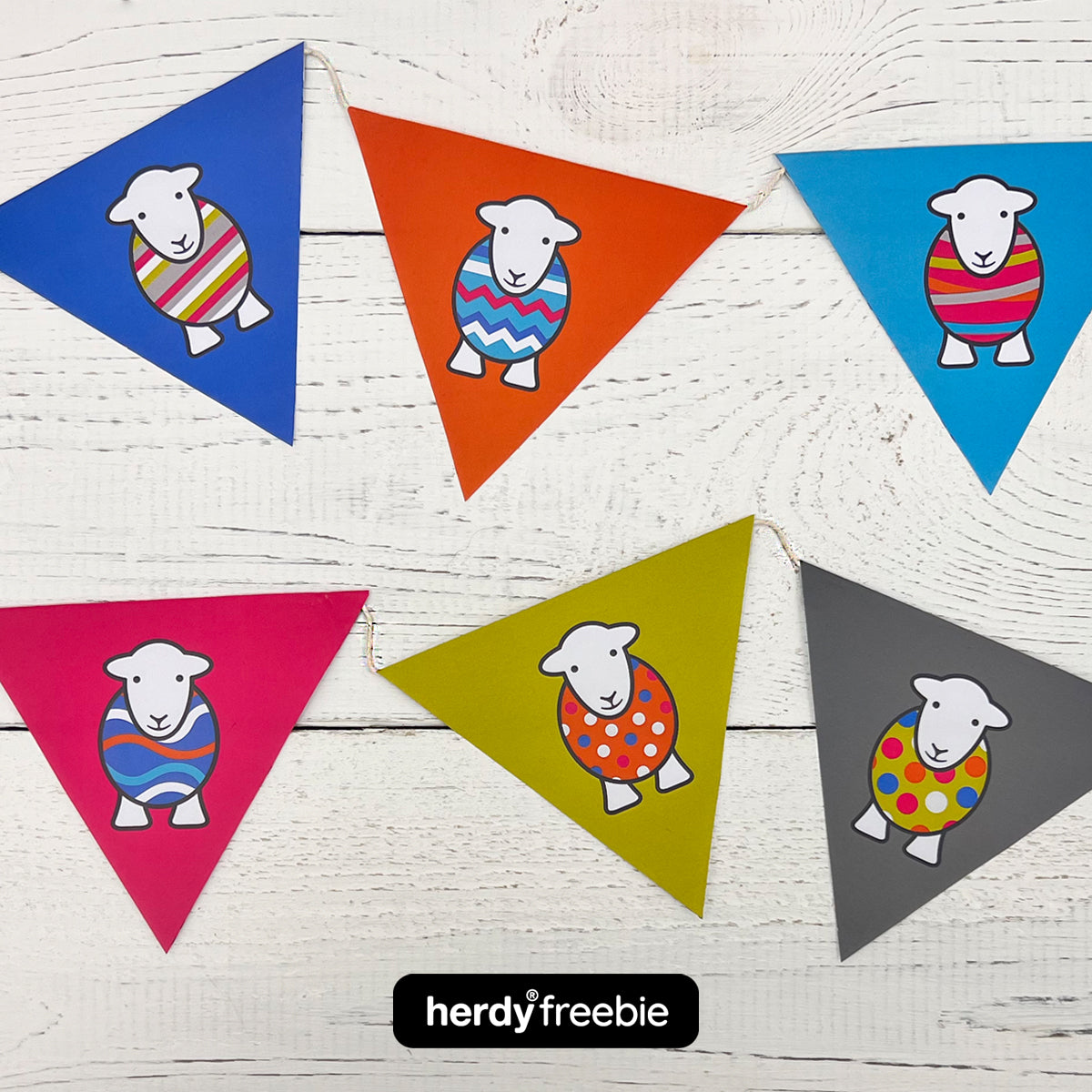 Herdy Easter Bunting, free print out