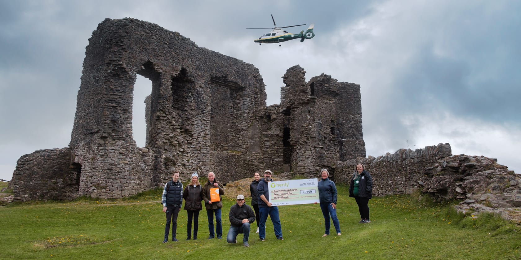 Herdy donates £7500 to Great North Air Ambulance