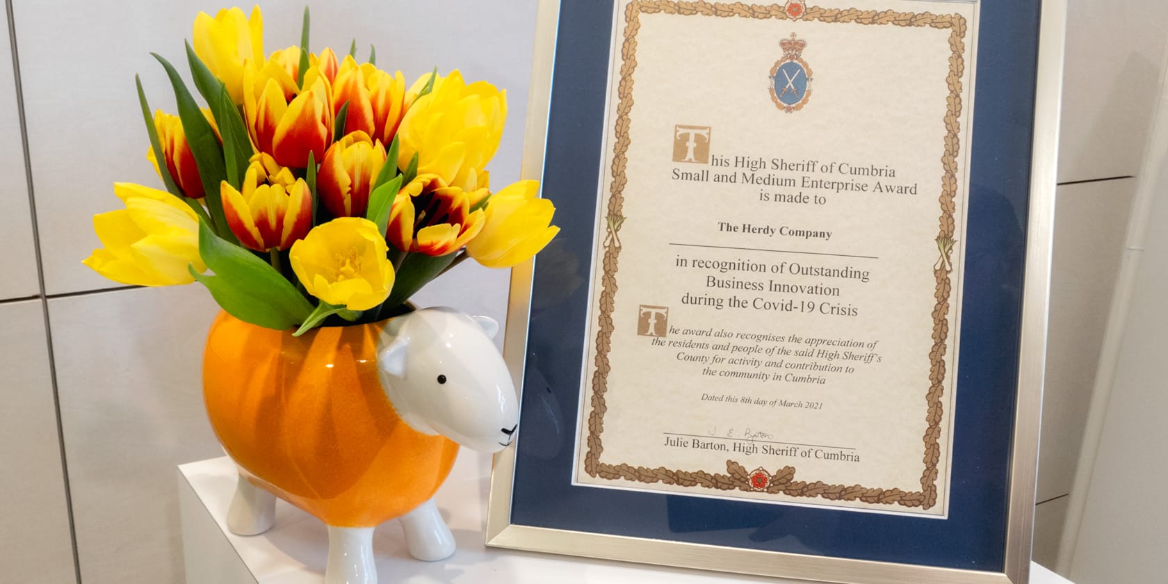 Herdy Wins High Sheriff of Cumbria's Small and Medium Enterprise Innovation Award