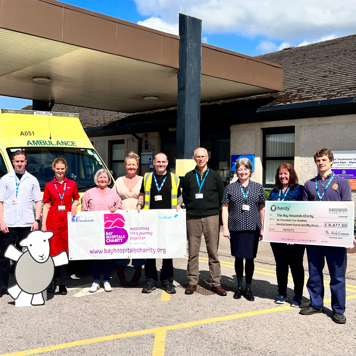 Westmorland General Hospital Giant Cheque Presentation