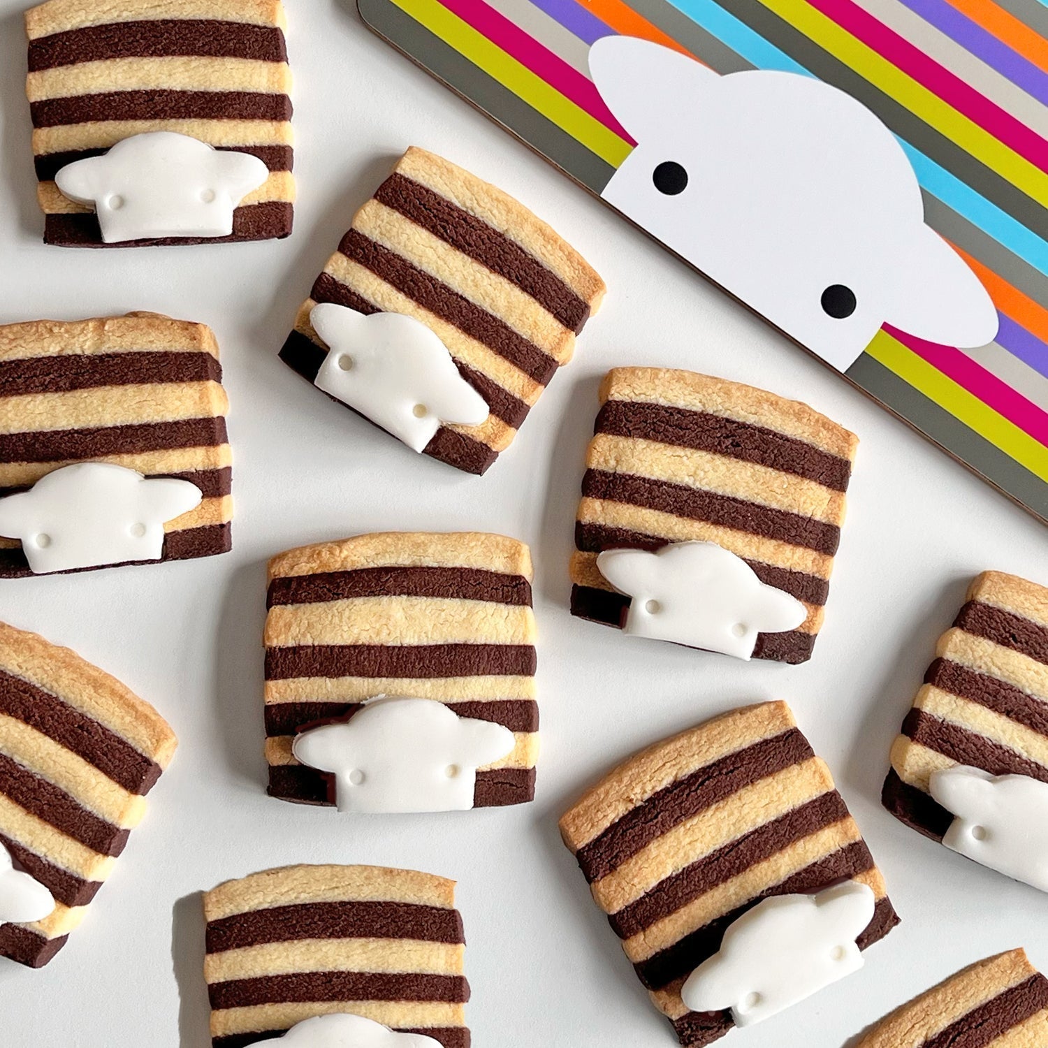 Peep Stripe Chocolate Orange Herdy Shortbread