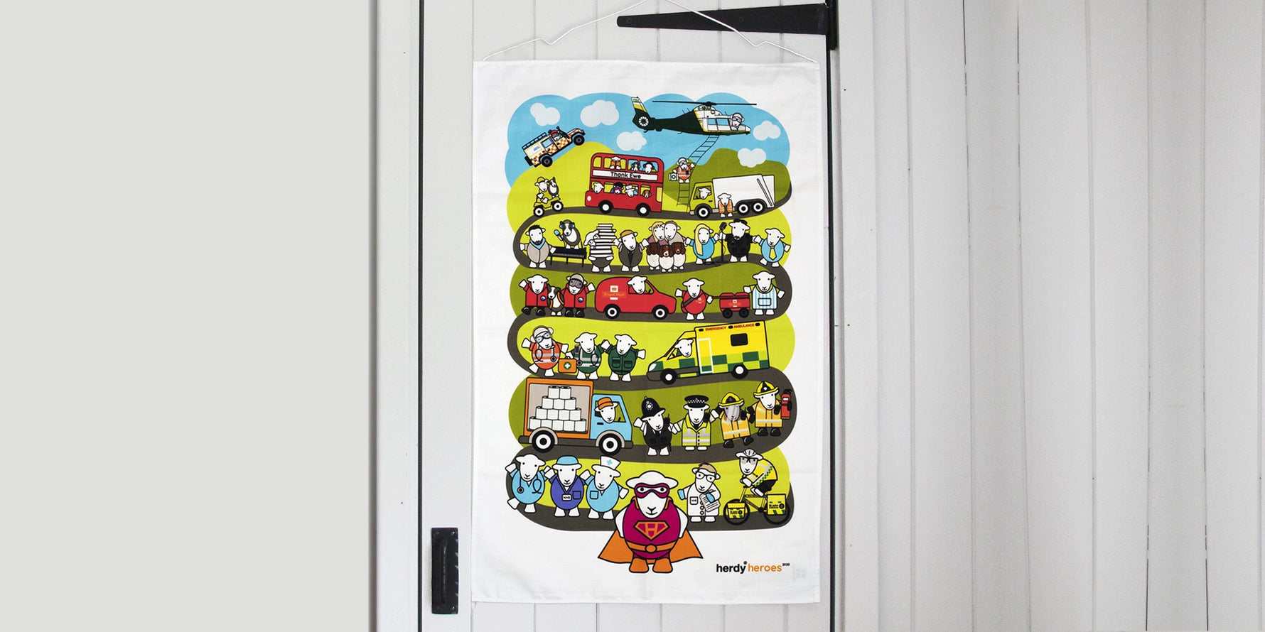 The Herdy Heroes Fundraiser Tea Towel