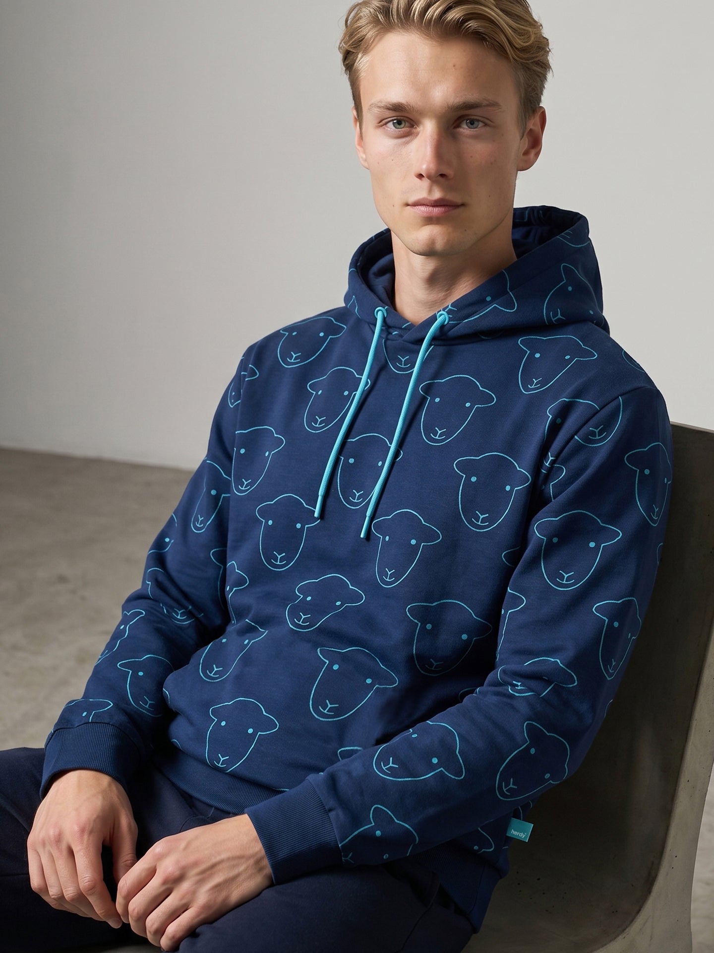 AOP Hoodie Blue