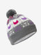 Fair Isle Bobble Hat - Dark Grey
