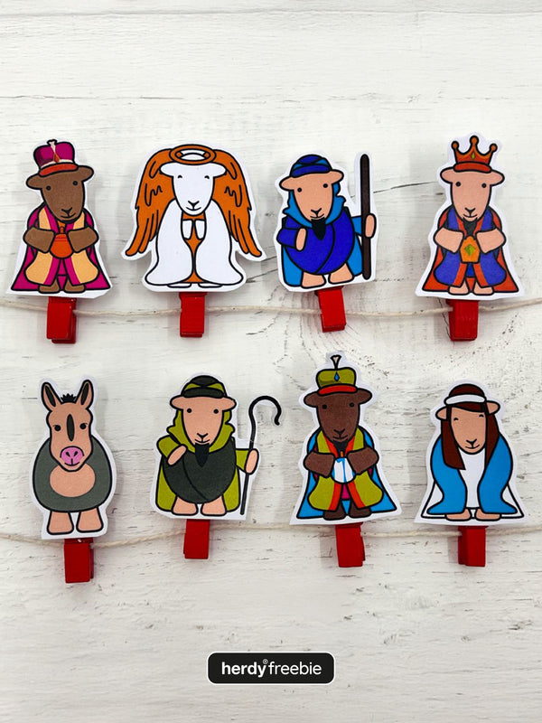 Herdy® Freebie Nativity Pegs - Digital Download
