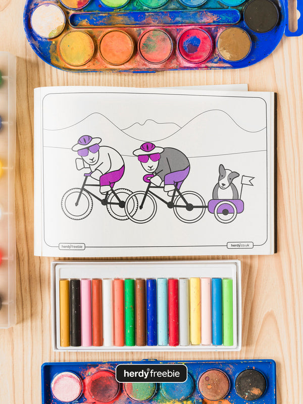 Herdy® Freebie Cycling Colouring Page - Digital Download