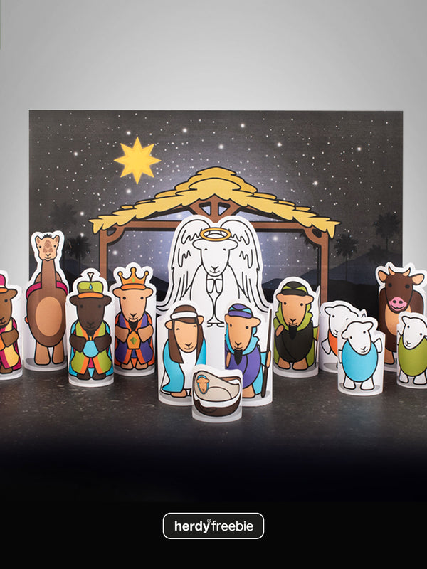 Herdy® Freebie Christmas Nativity Characters - Digital Download