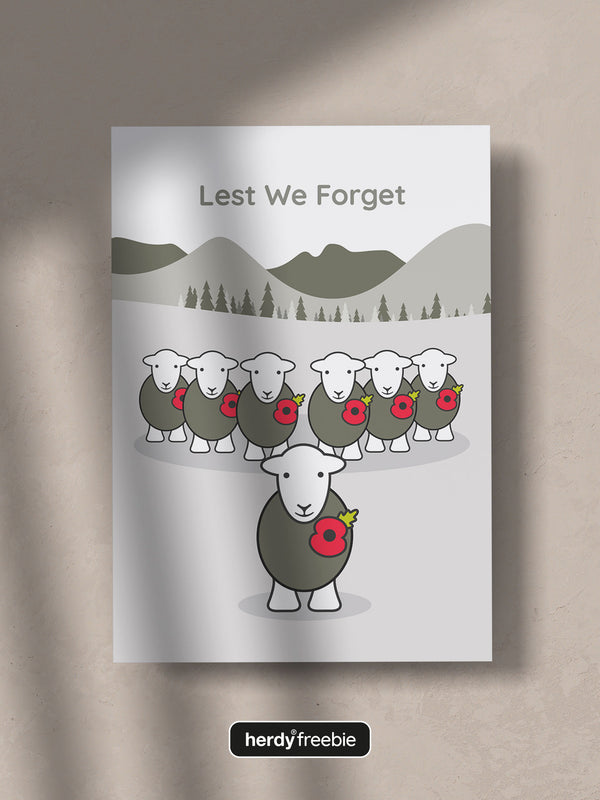 Herdy® Freebie Lest We Forget Poster - Digital Download