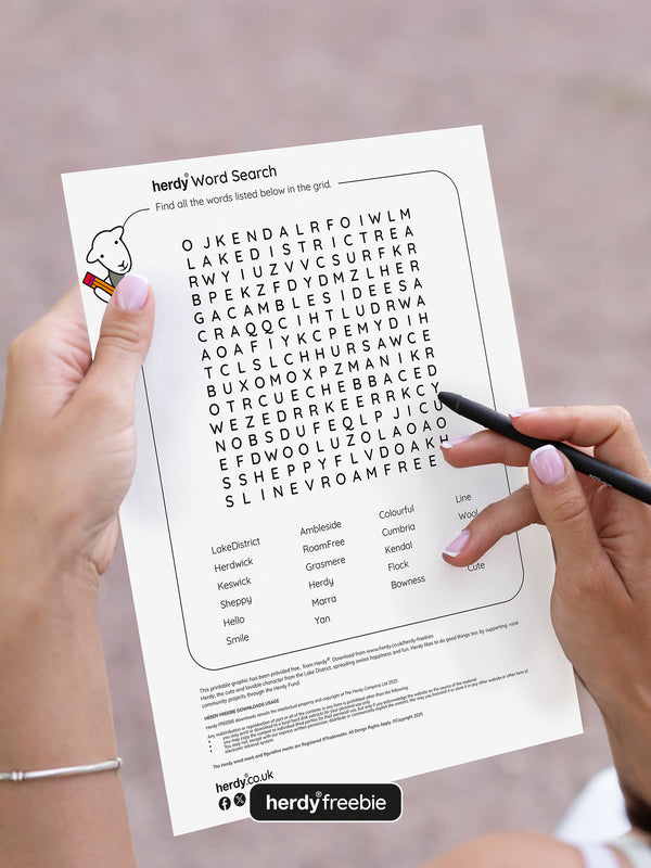 Herdy® Freebie Wordsearch - Digital Download