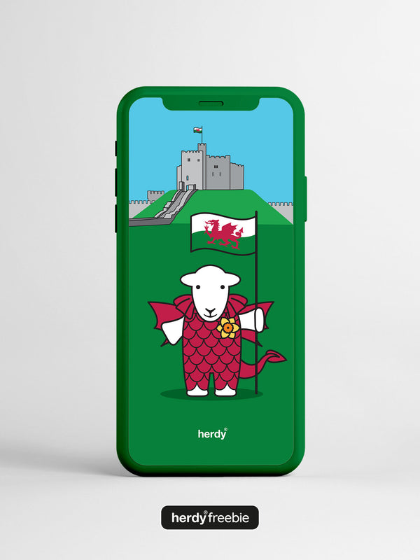 Herdy® Freebie Welsh Wallpaper - Digital Download