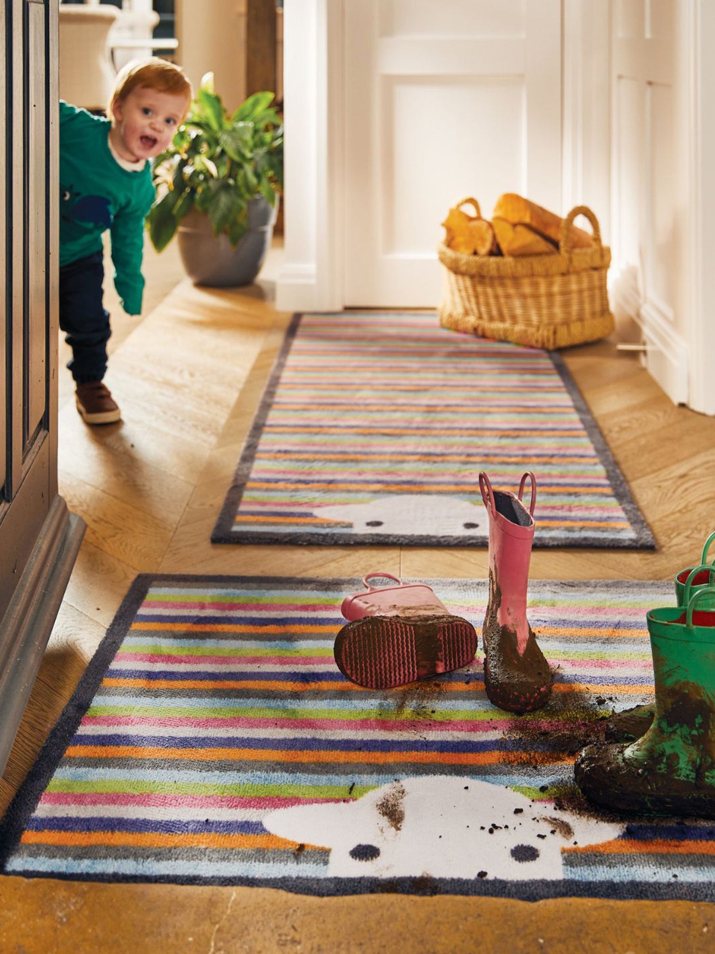 Peep Stripe Herdy Hug Rug - Small