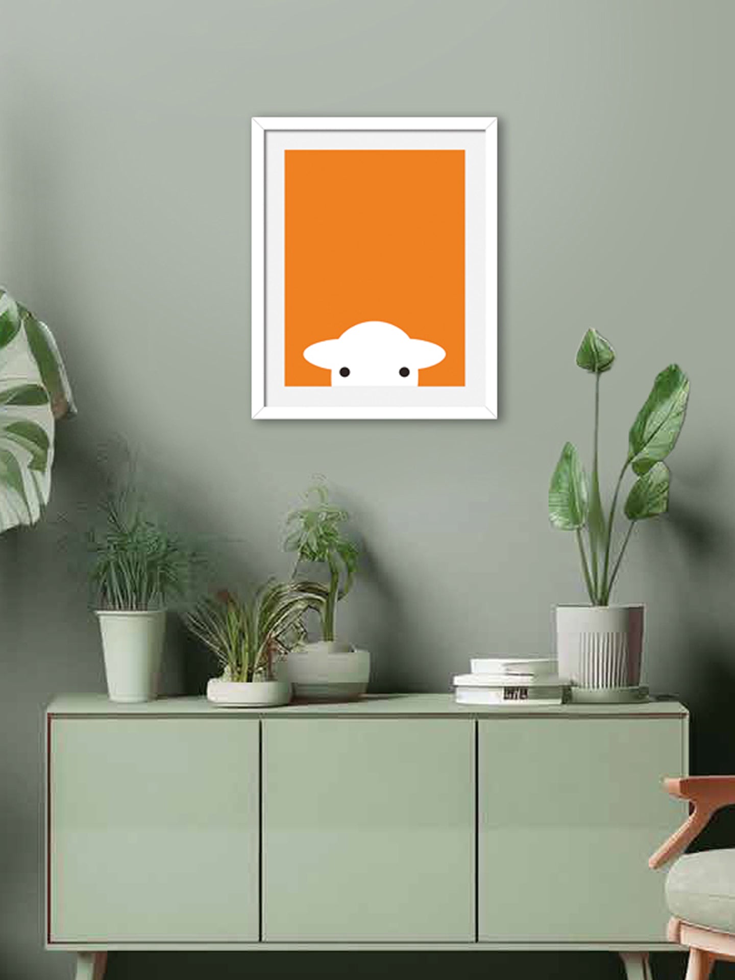 Peep Art Print - Orange