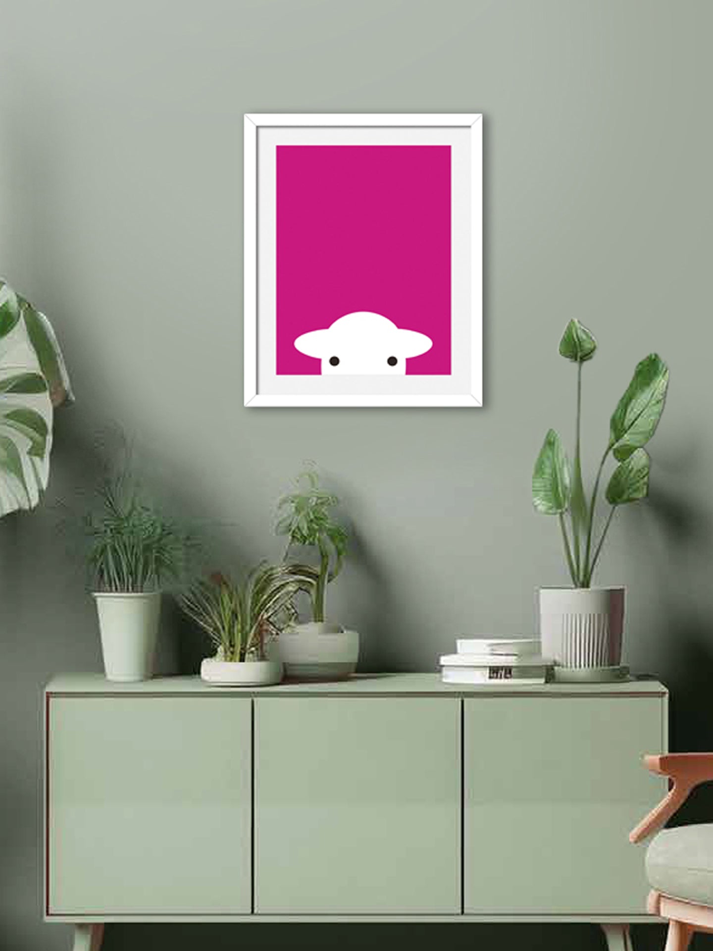 Peep Art Print - Pink