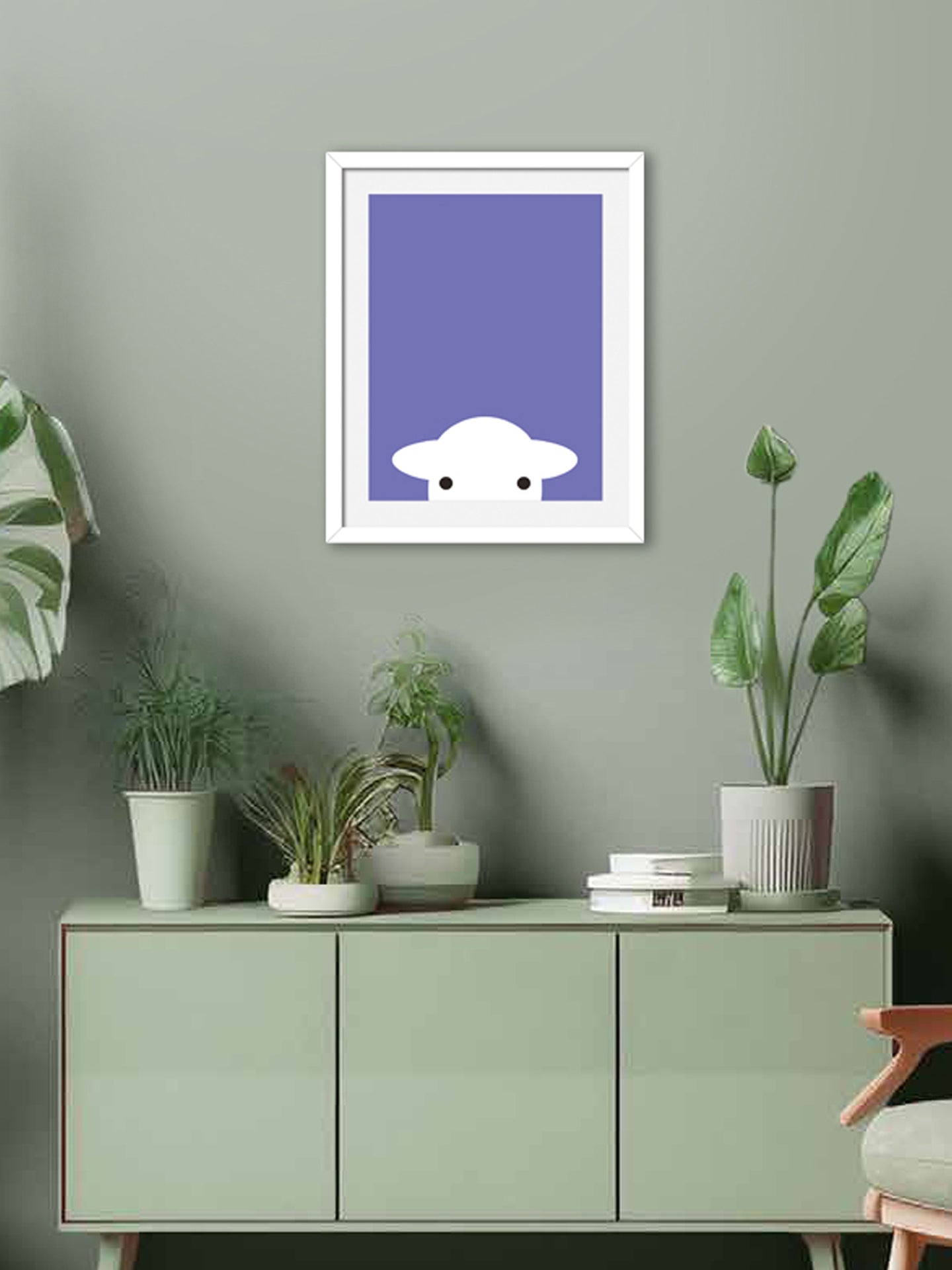 Peep Art Print - Purple