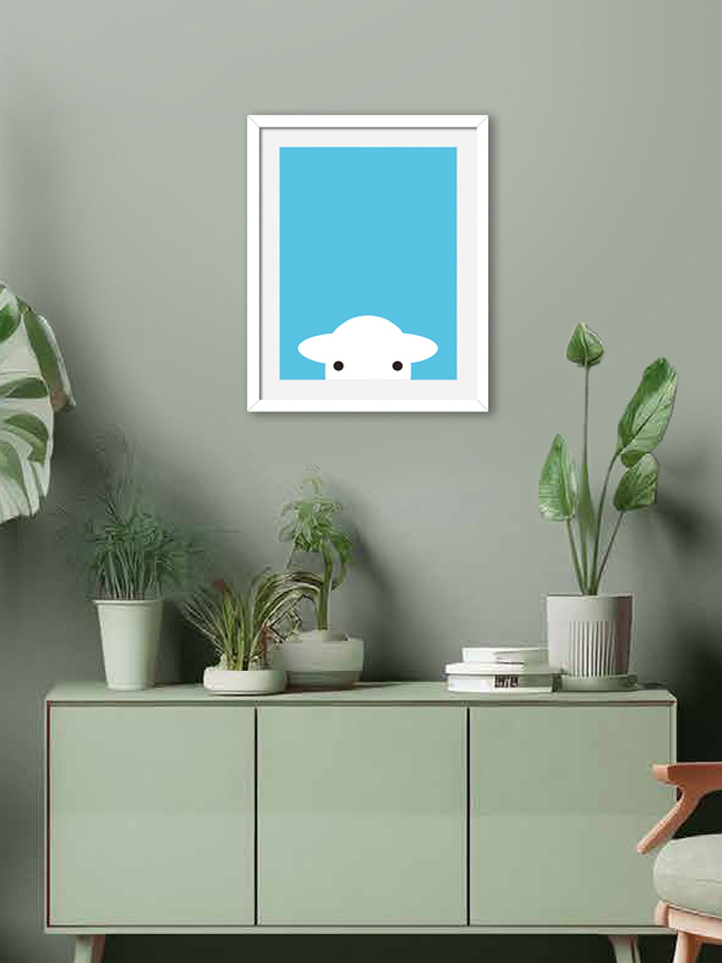 Peep Art Print - Blue