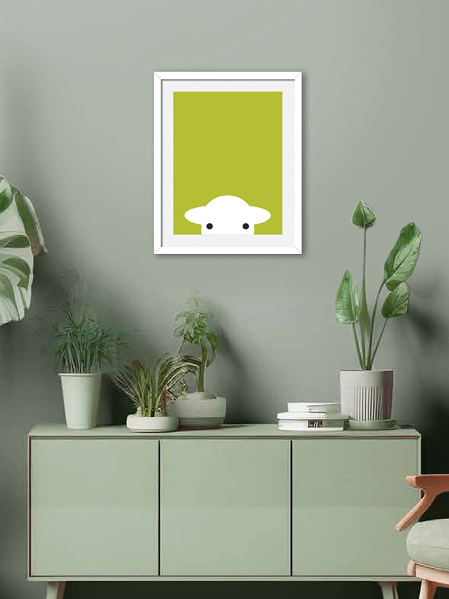 Peep Art Print - Green