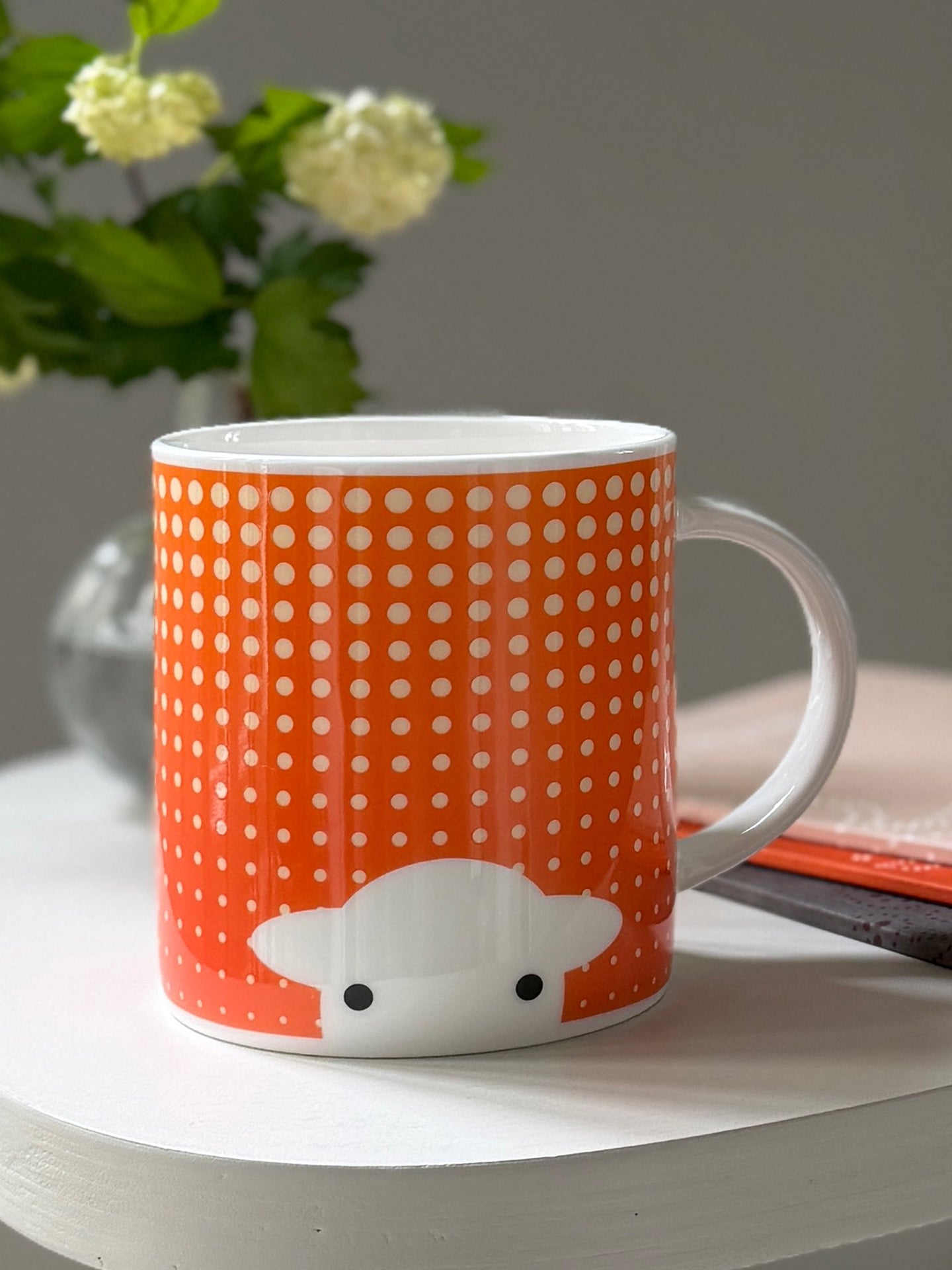 Peep in the Rain Mug - Orange