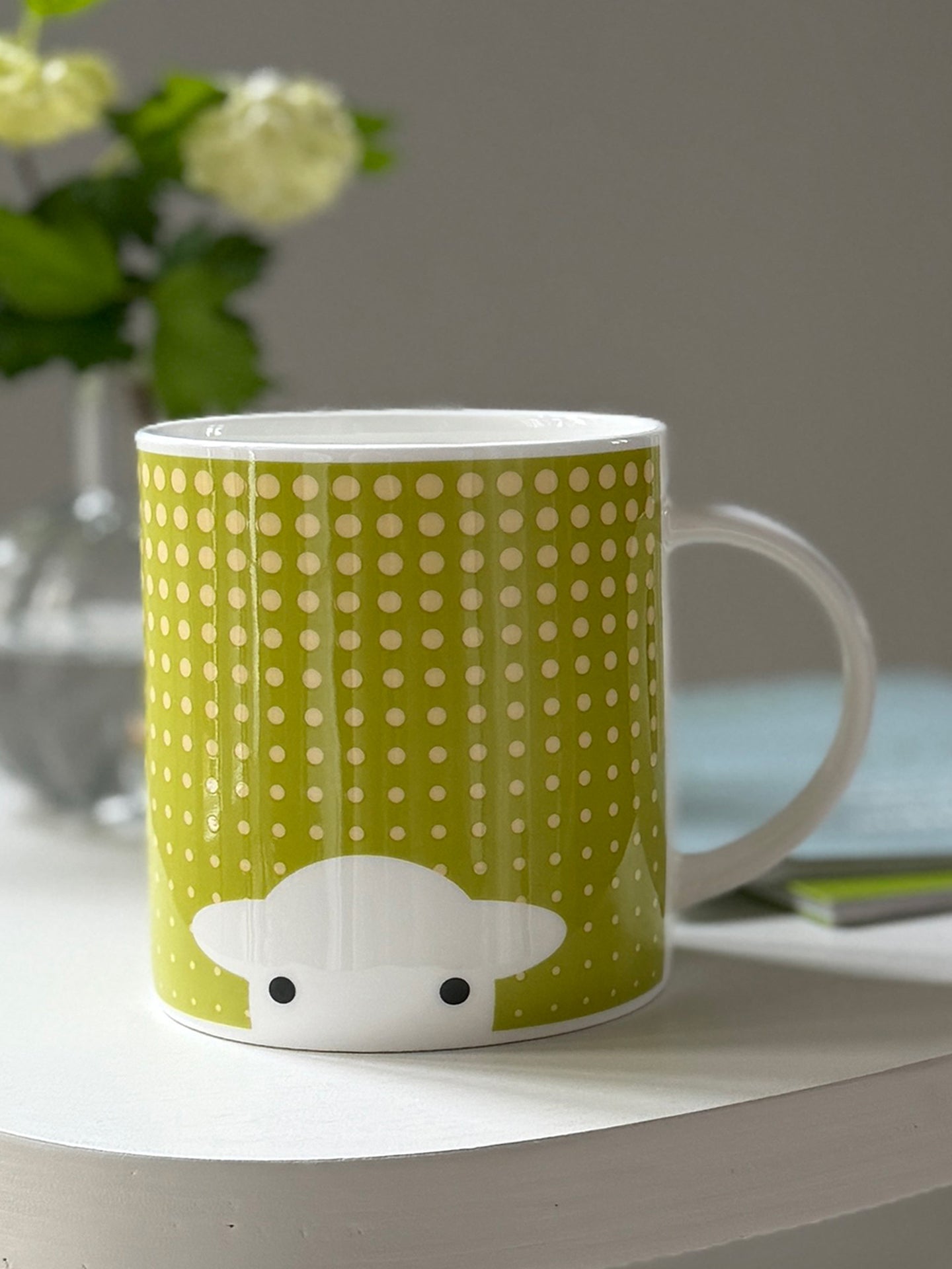 Peep in the Rain Mug - Green