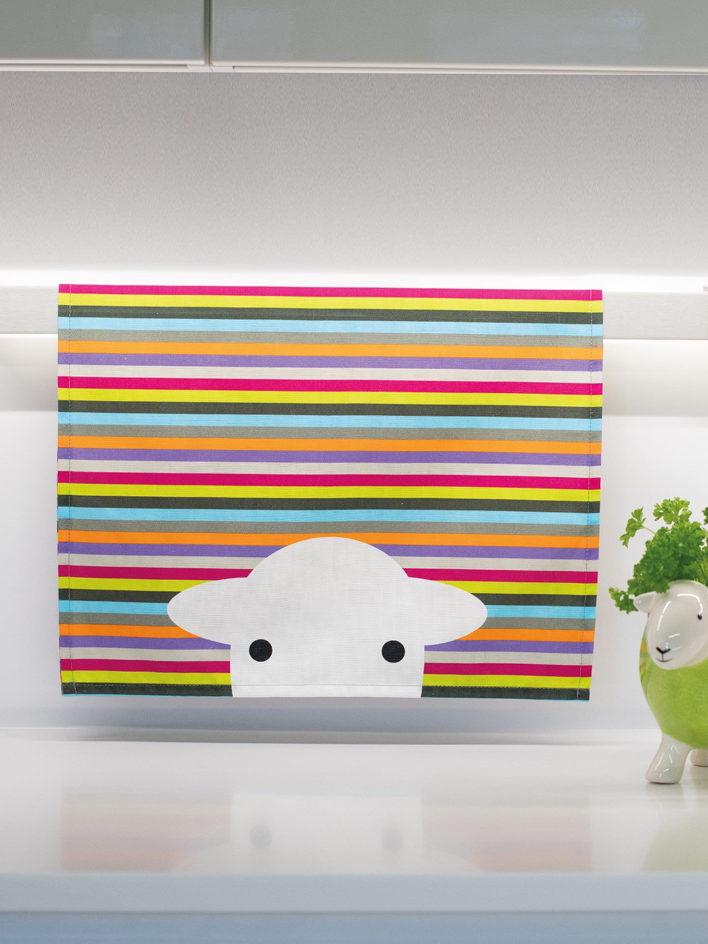 Peep Stripe Tea Towel