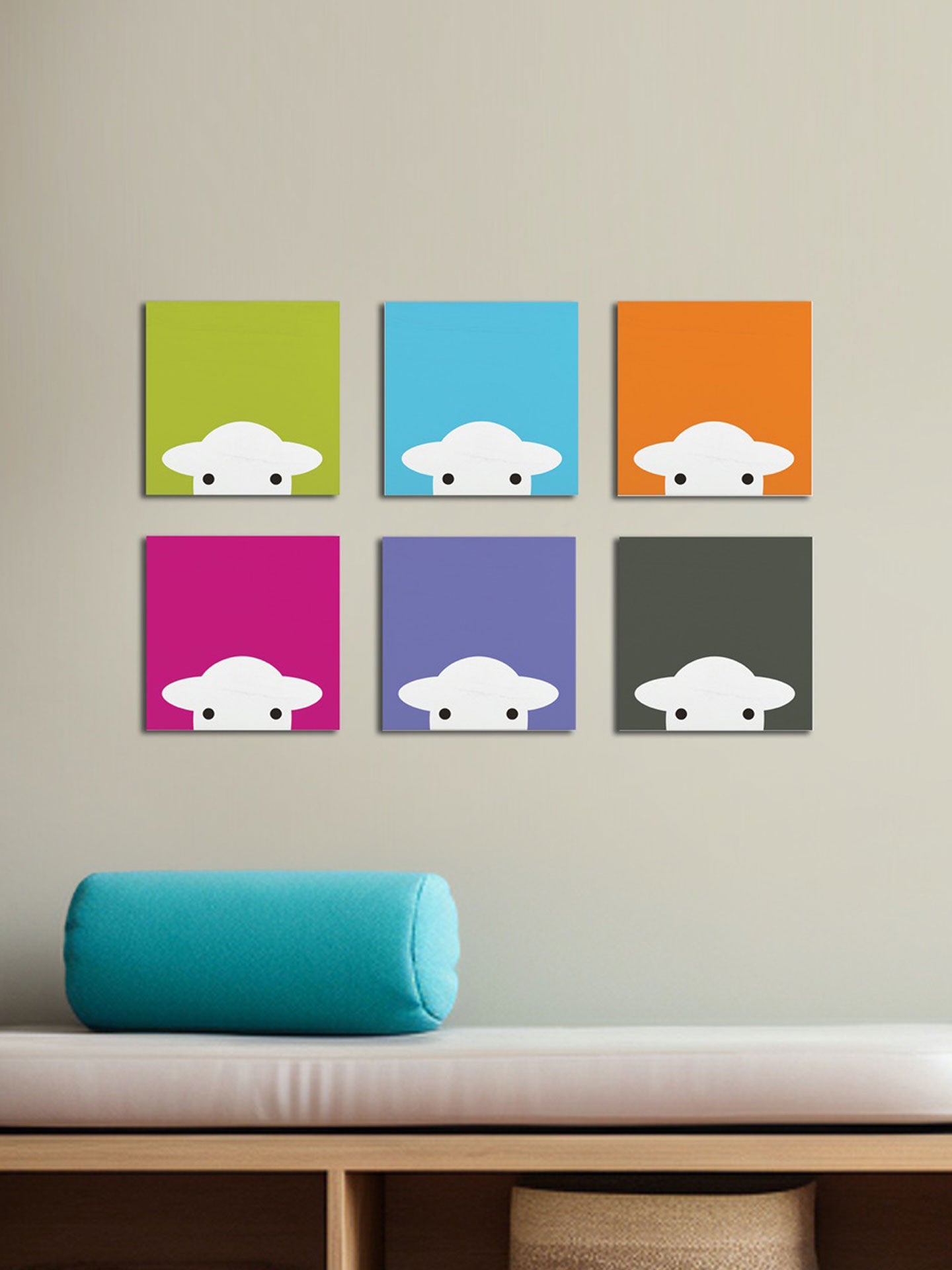 Peep Wooden Block - Grey