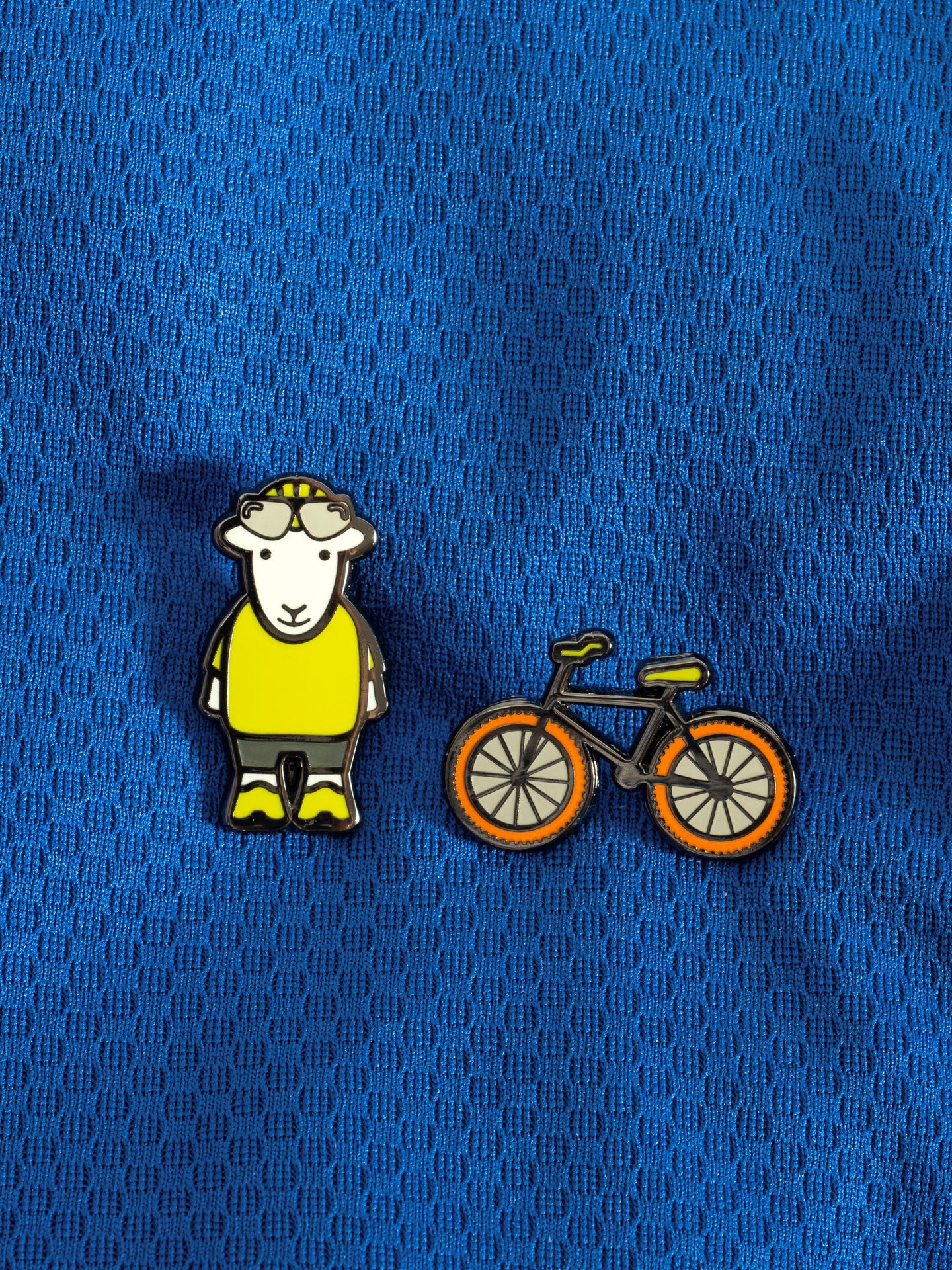 Cyclist Pin Badge Set
