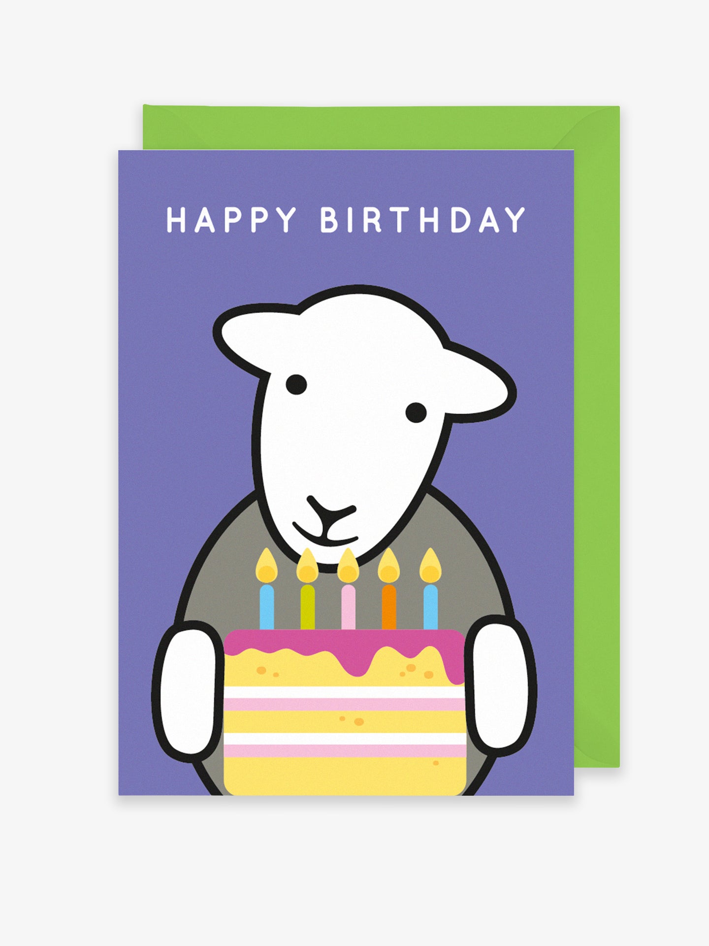 Happy Birthday Purple - Greeting Card