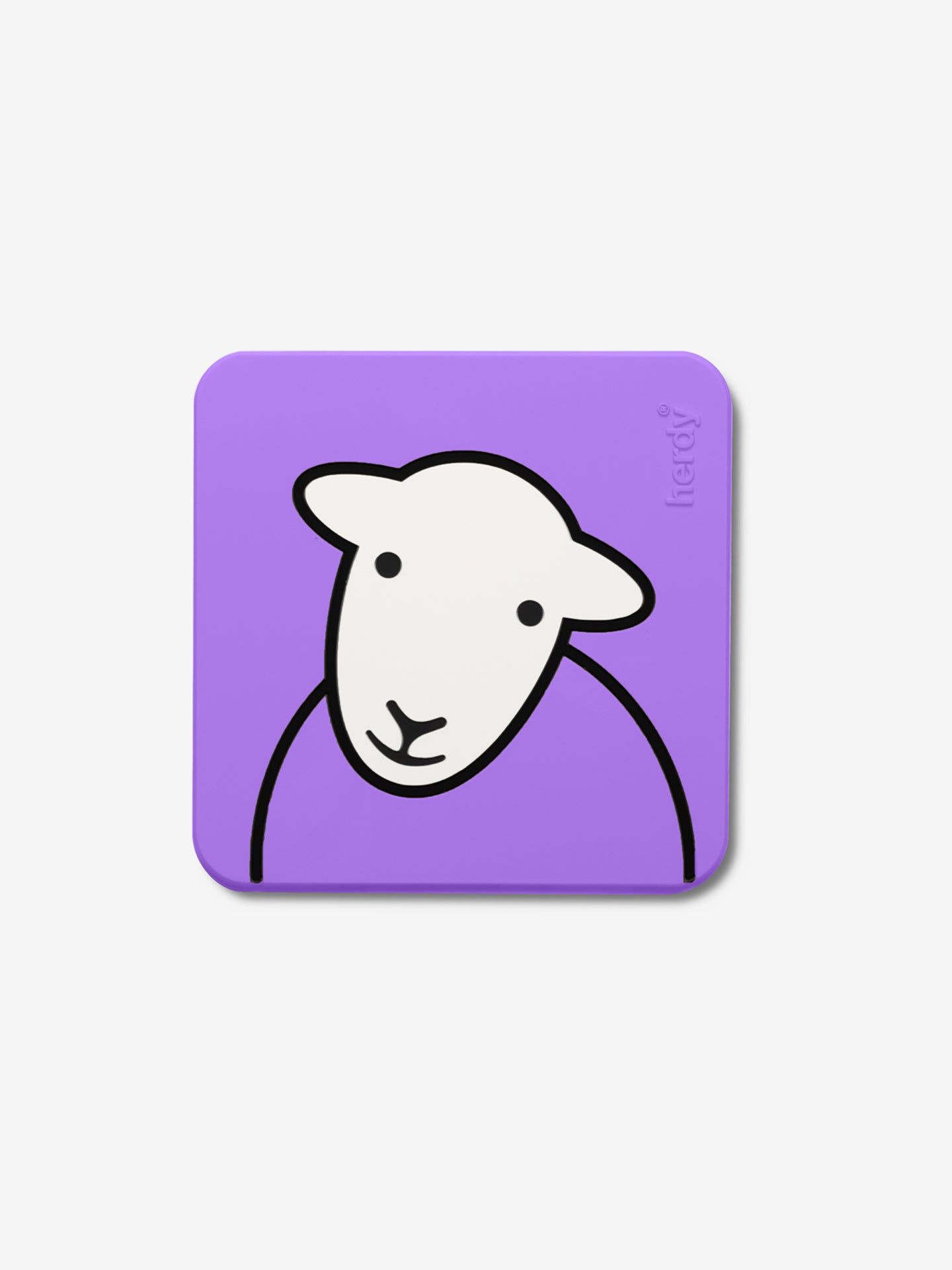 Hello PVC Coaster Purple