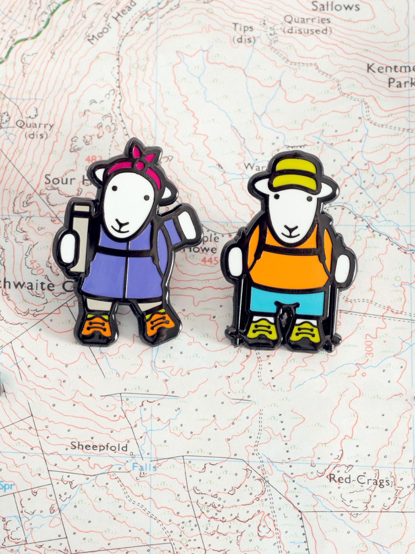 Joe & Flo Pin Badge Set