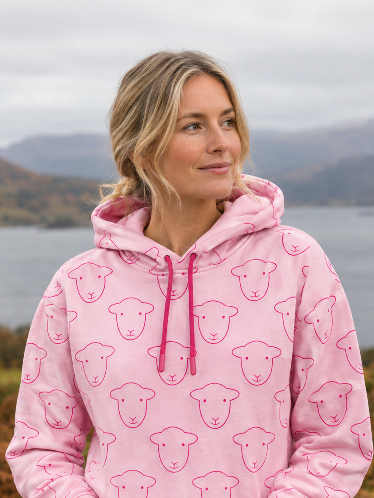 AOP Hoodie Pink
